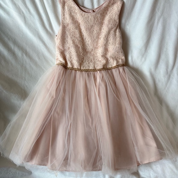 Charming Lace and Tulle Kids Dress in Soft Pink size 5T - Picture 2 of 7